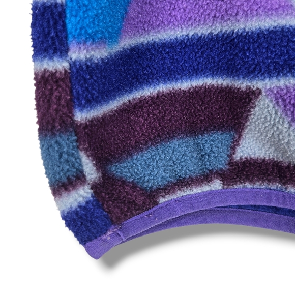 Patagonia Synchilla T-Snap Fleece Pullover Purple Blue Aztec Womens Size Large - Picture 6 of 16
